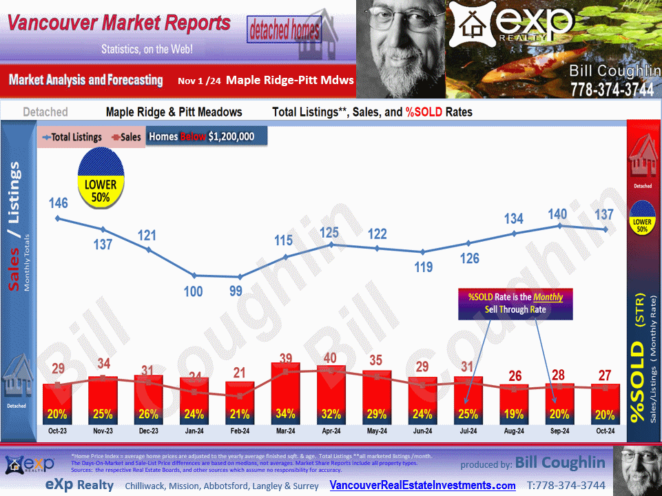 Albion, Silver Valley, South Meadows and all the sub areas of Maple Ridge, Pitt Meadows detailed stats